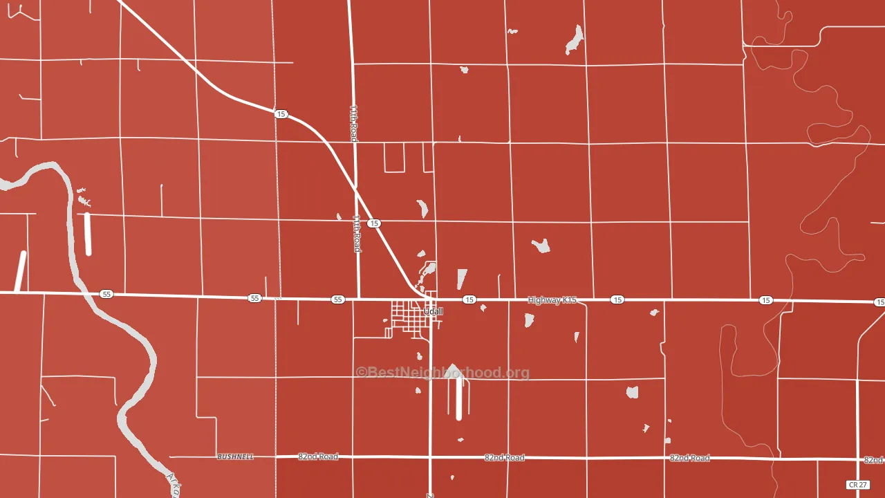 67146, KS block-group political-lean map