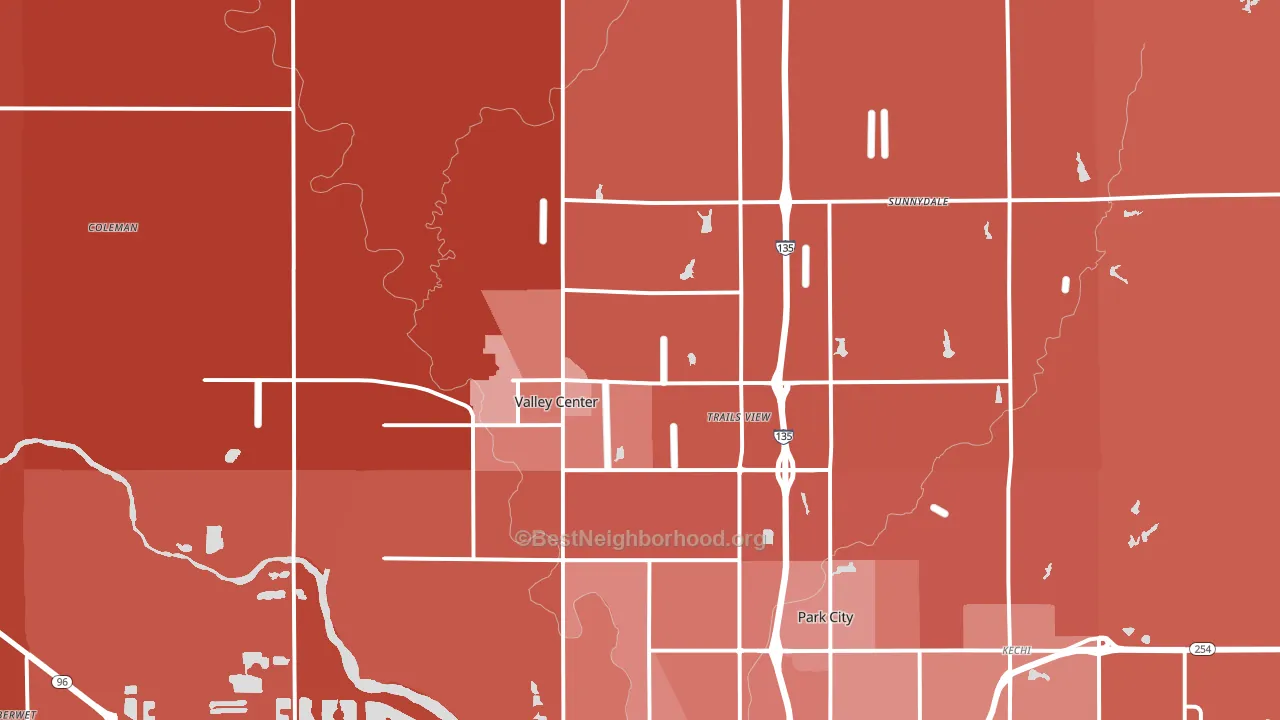 67147, KS block-group political-lean map