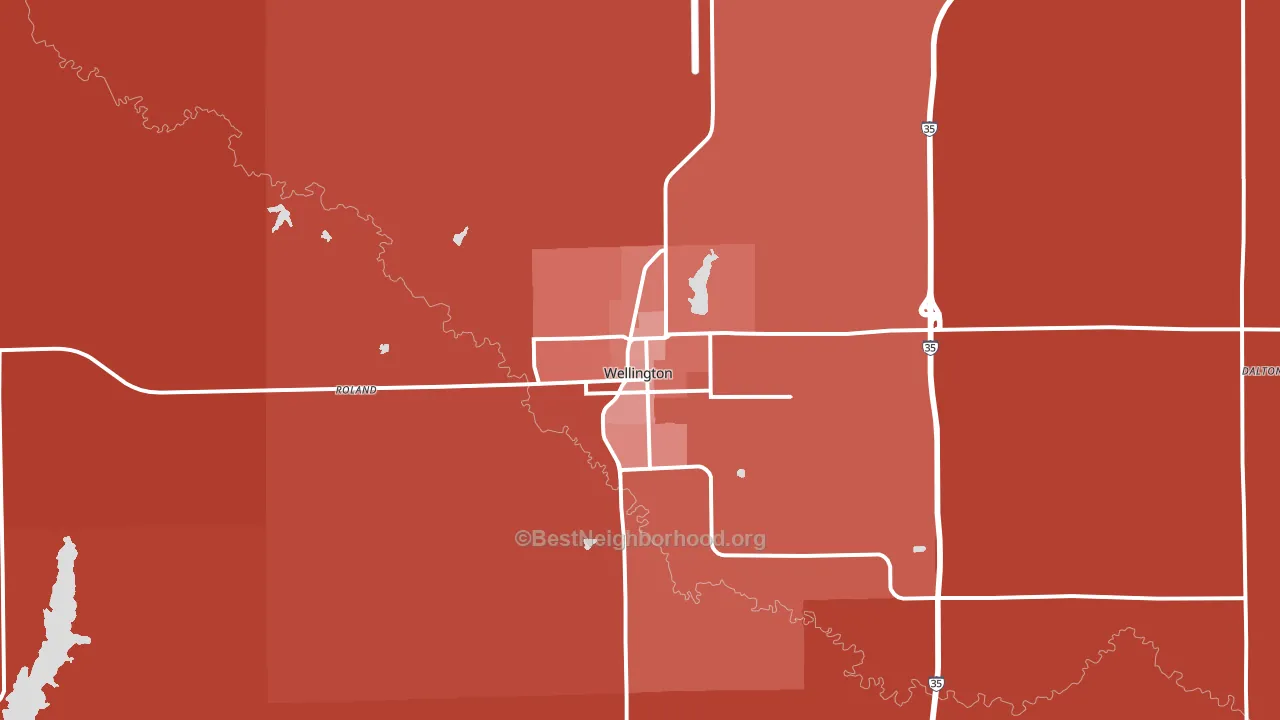 67152, KS block-group political-lean map