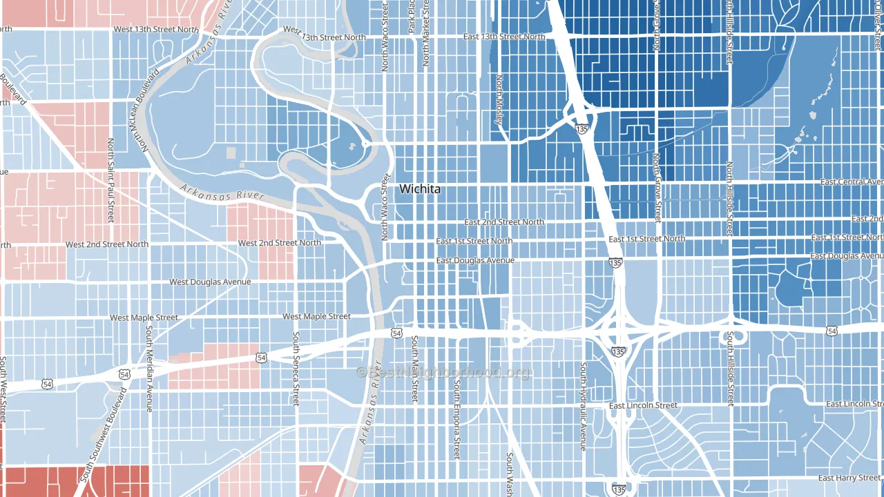 67202, KS block-group political-lean map