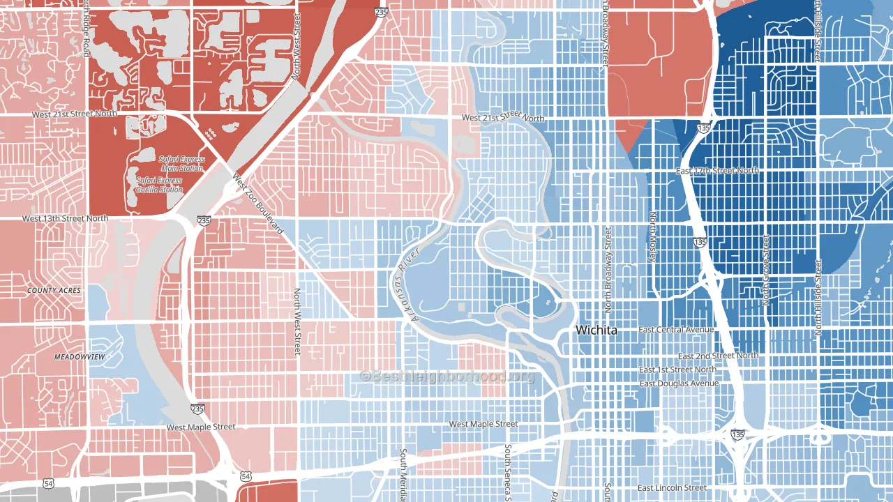 67203, KS block-group political-lean map