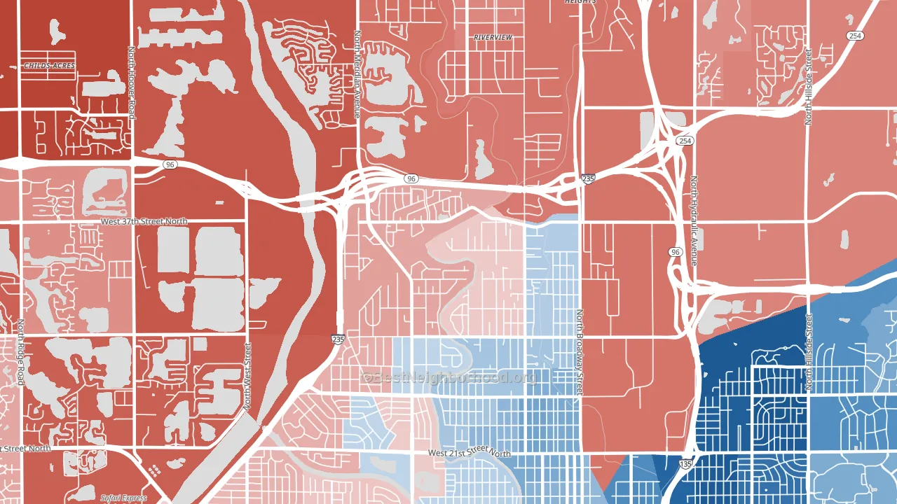 67204, KS block-group political-lean map