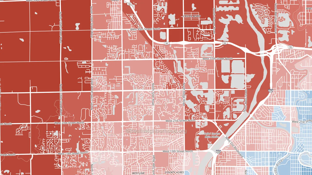 67205, KS block-group political-lean map