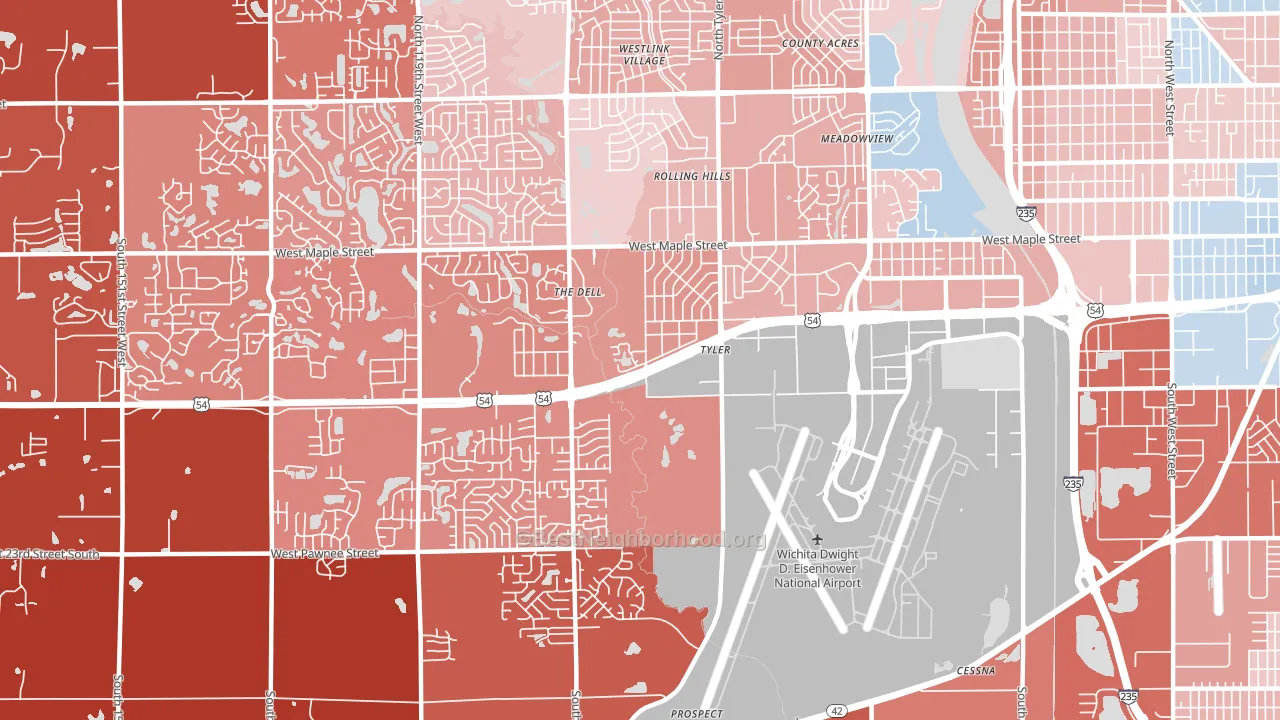 67209, KS block-group political-lean map