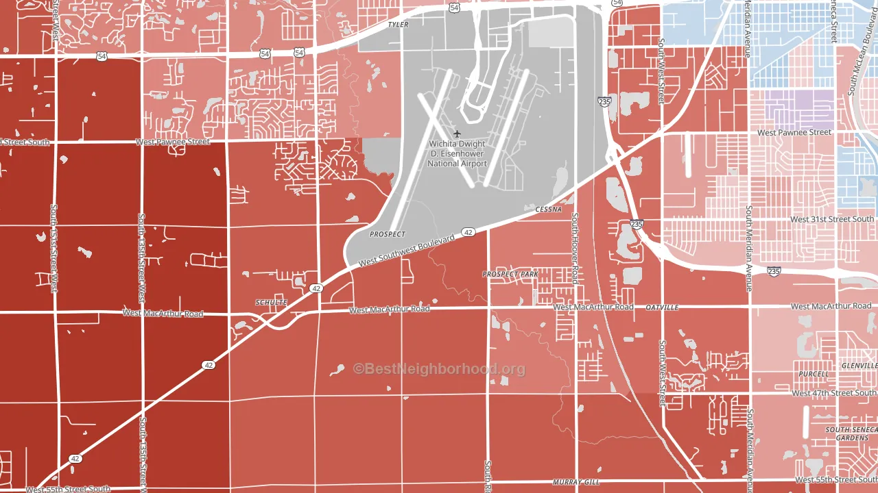 67215, KS block-group political-lean map