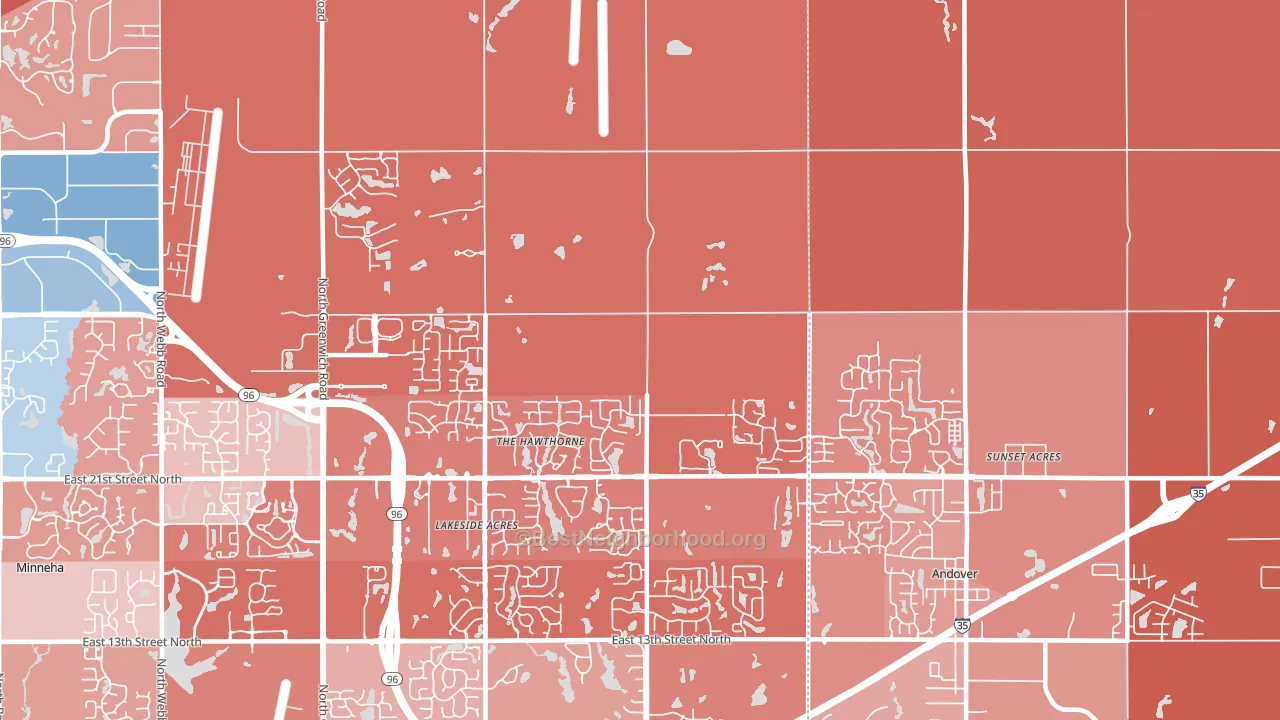 67228, KS block-group political-lean map
