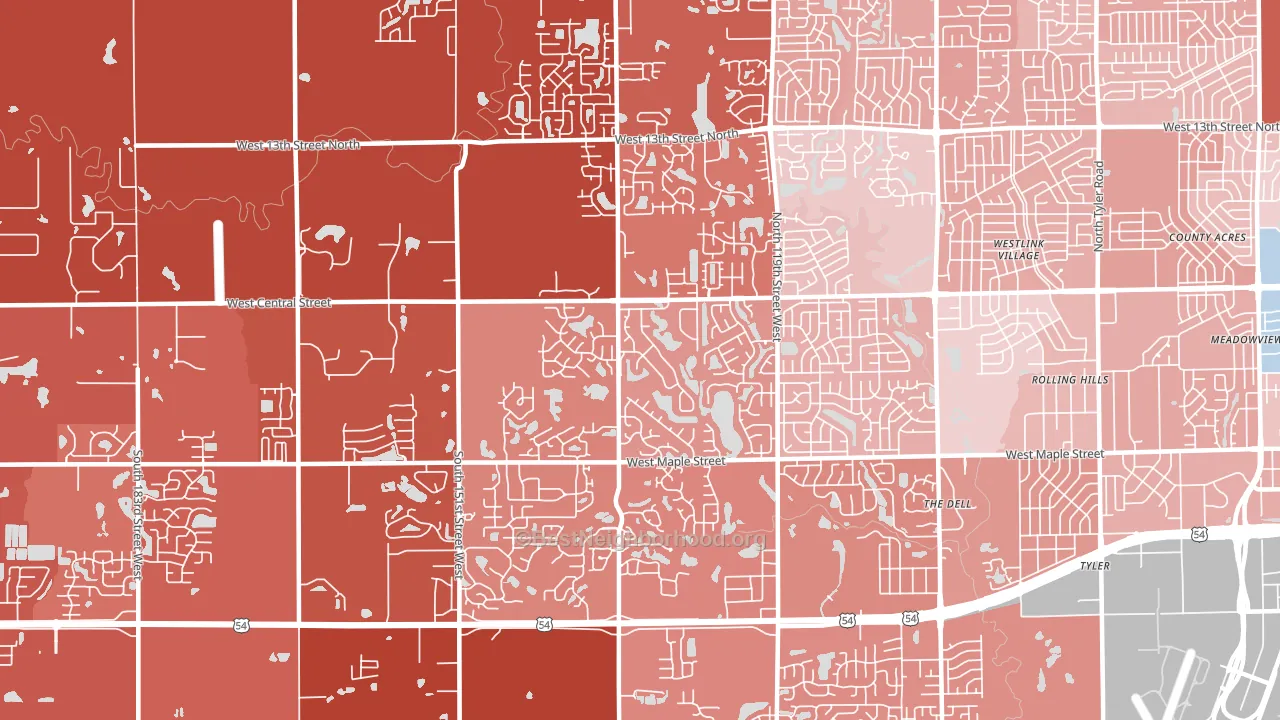67235, KS block-group political-lean map