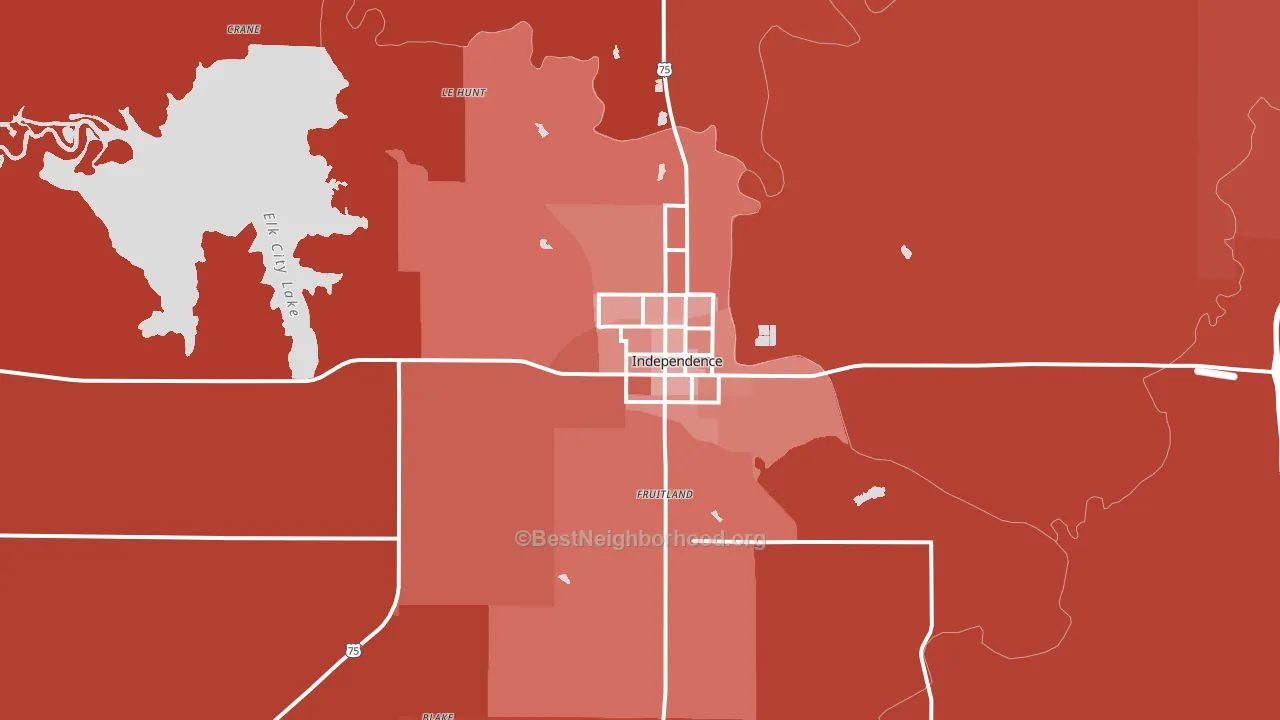 67301, KS block-group political-lean map