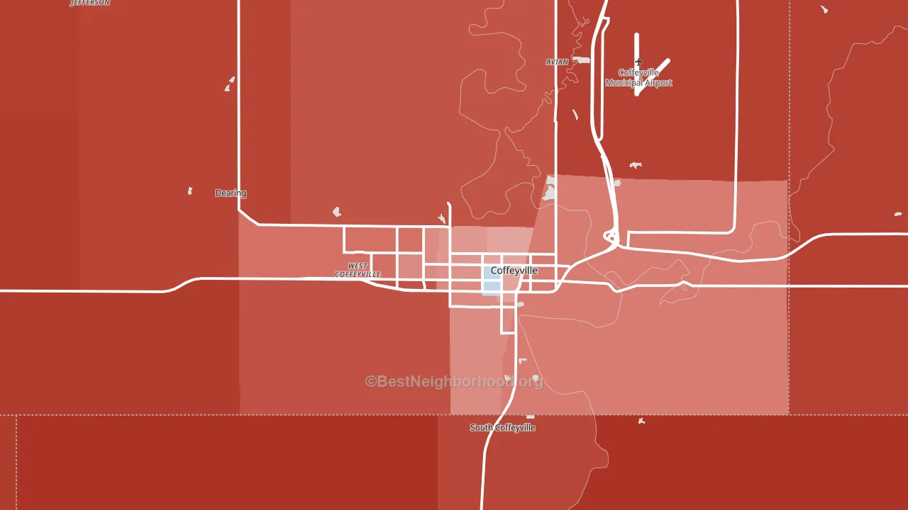 67337, KS block-group political-lean map
