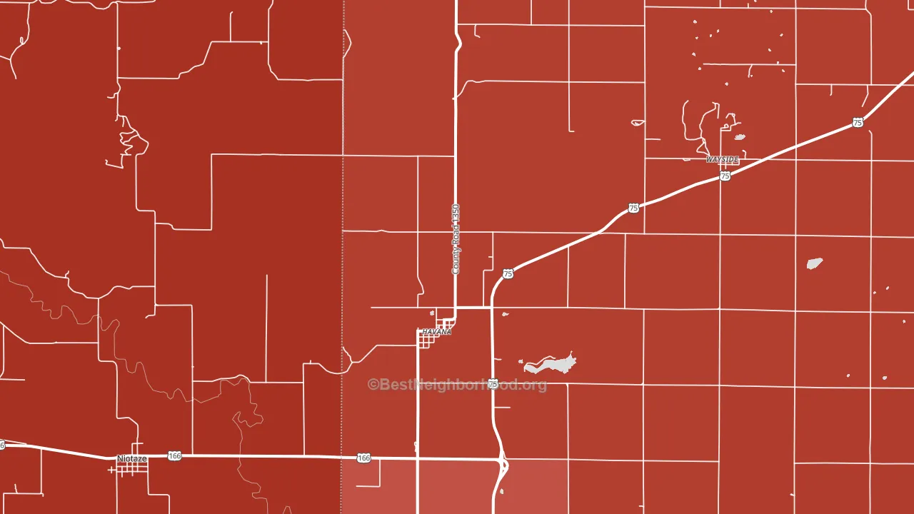 67347, KS block-group political-lean map