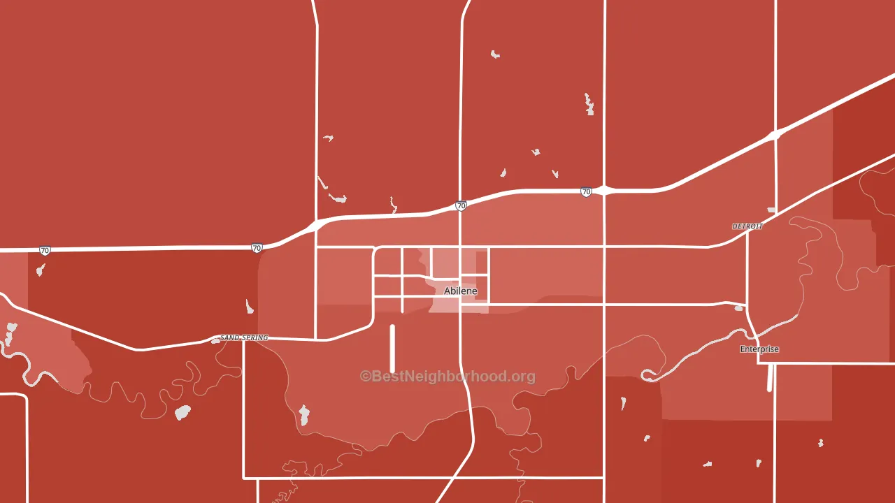 67410, KS block-group political-lean map