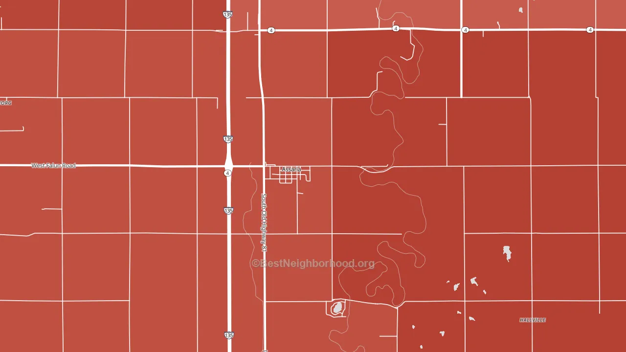 67416, KS block-group political-lean map