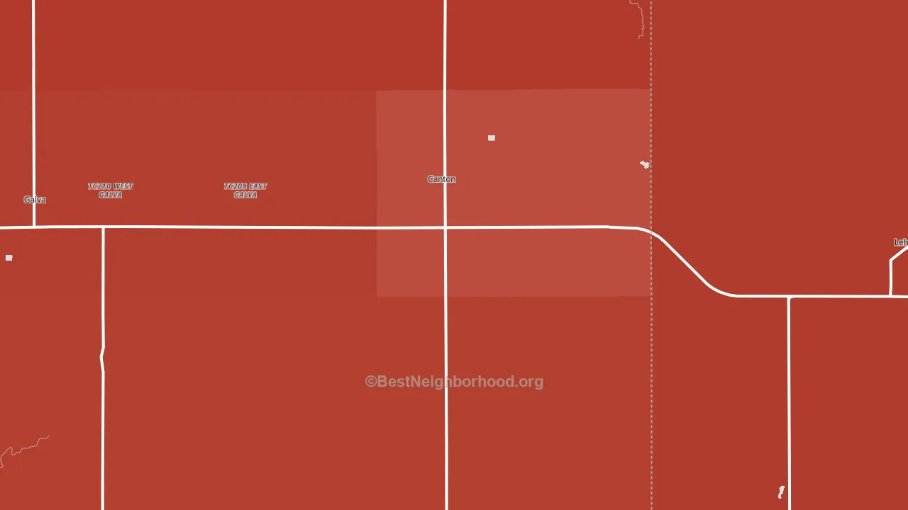 67428, KS block-group political-lean map