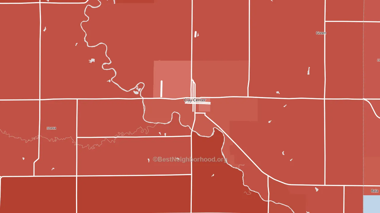 67432, KS block-group political-lean map