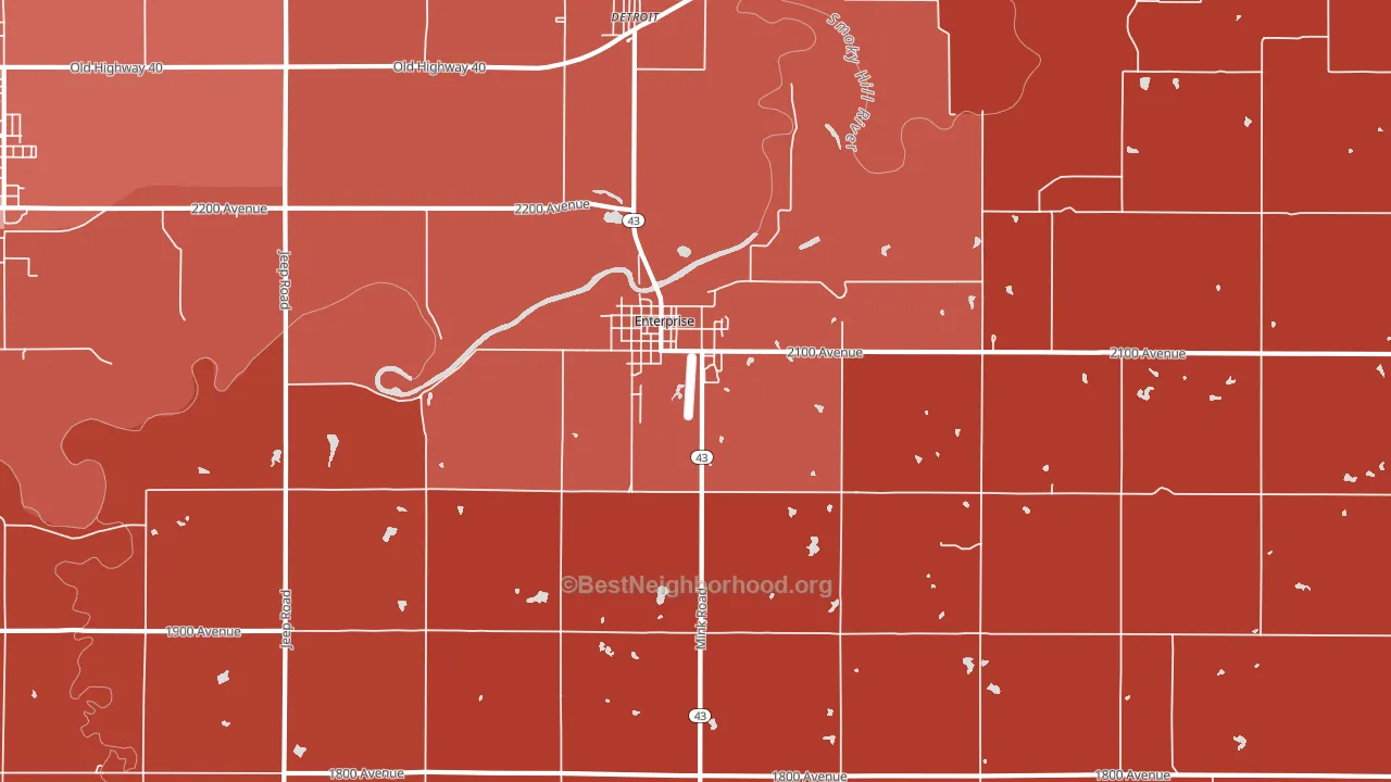 67441, KS block-group political-lean map