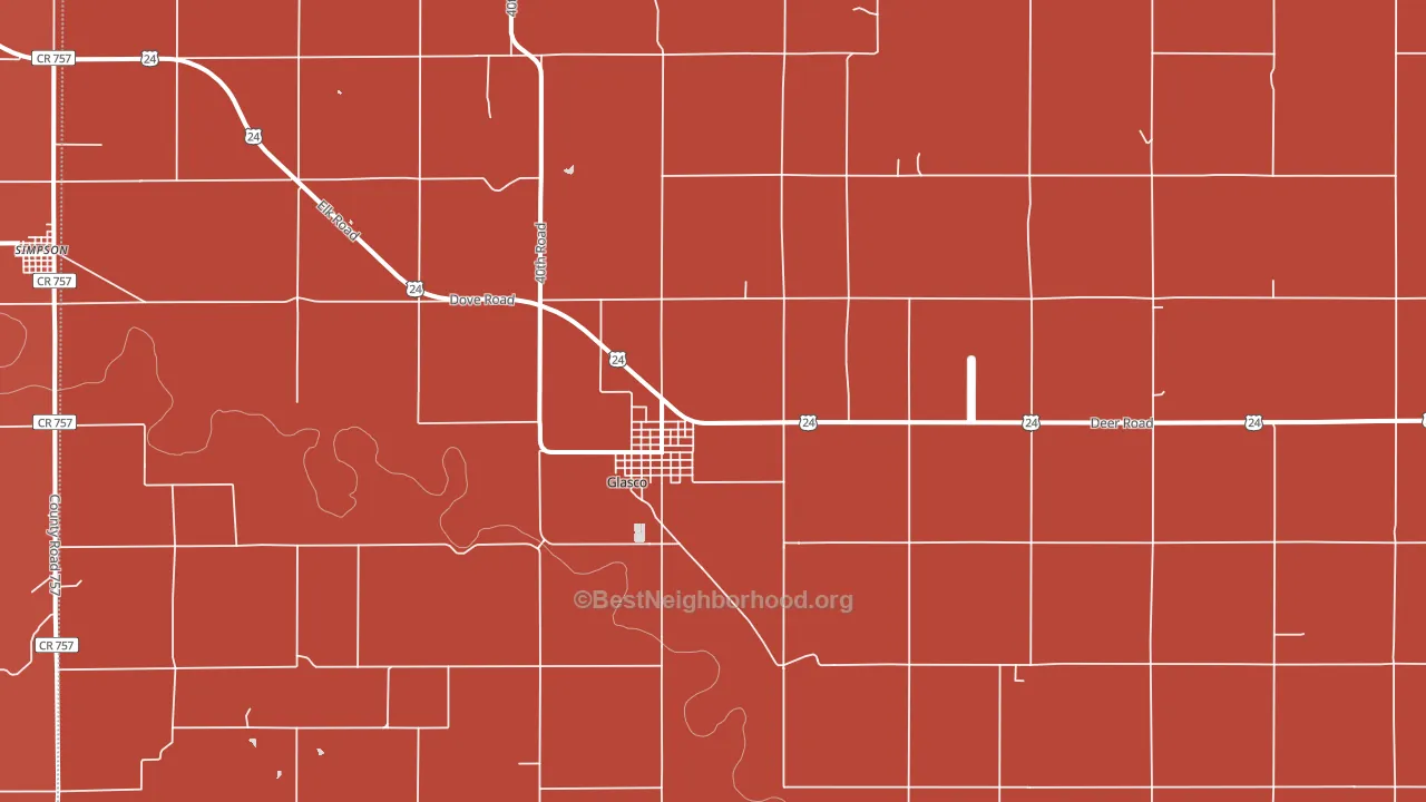 67445, KS block-group political-lean map