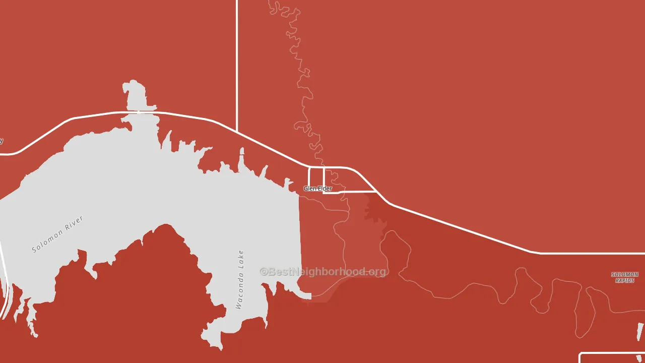 67446, KS block-group political-lean map