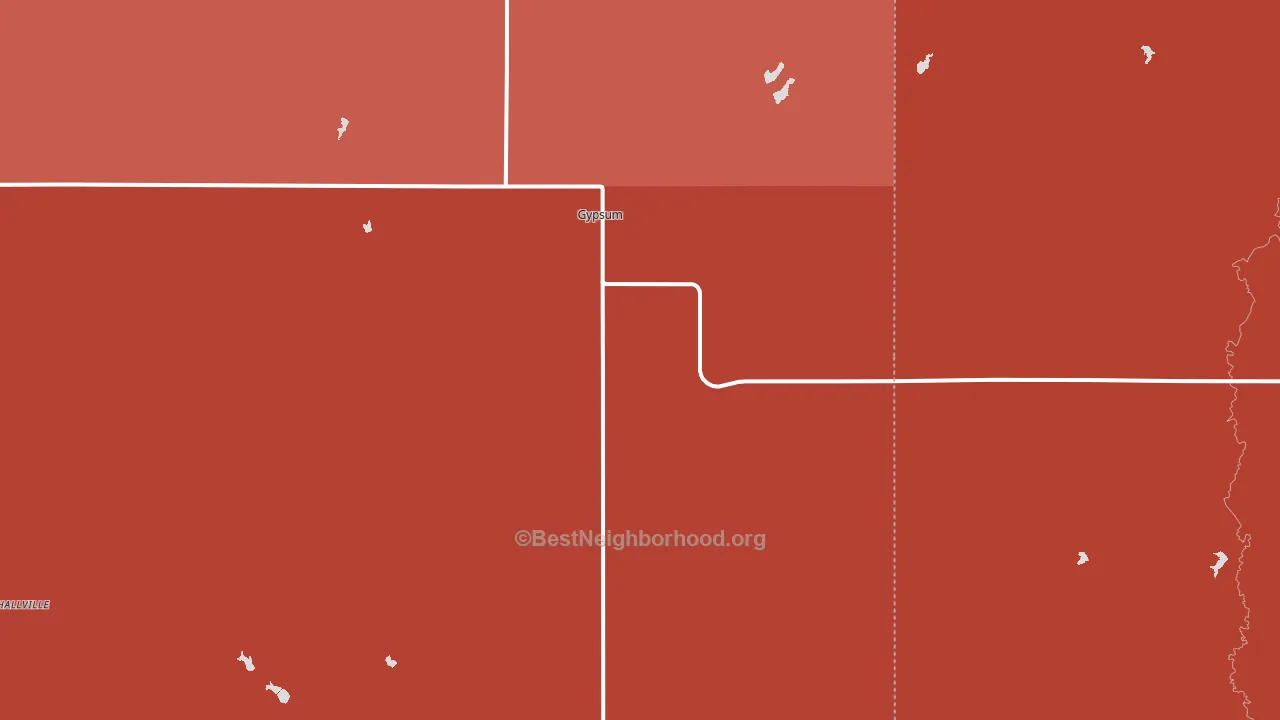 67448, KS block-group political-lean map