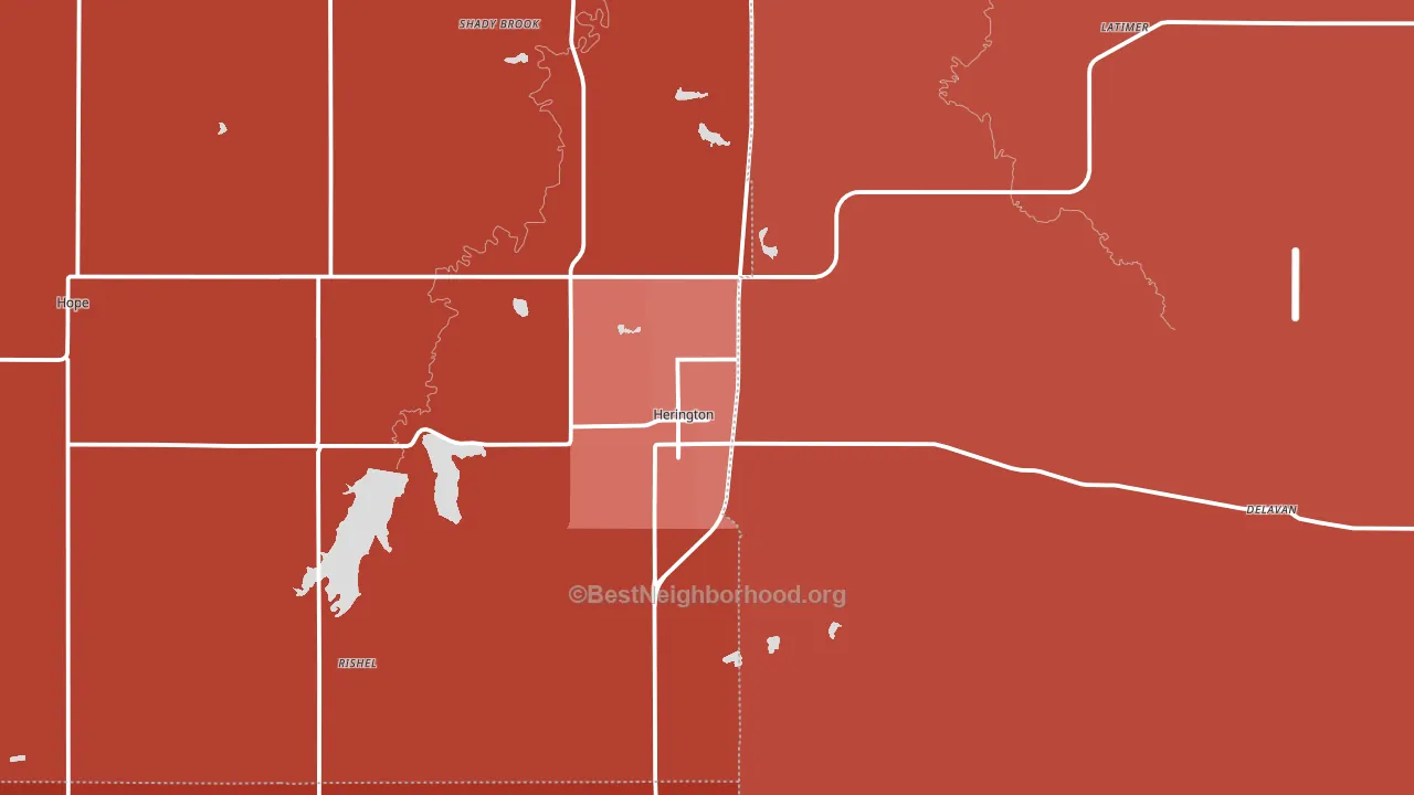 67449, KS block-group political-lean map