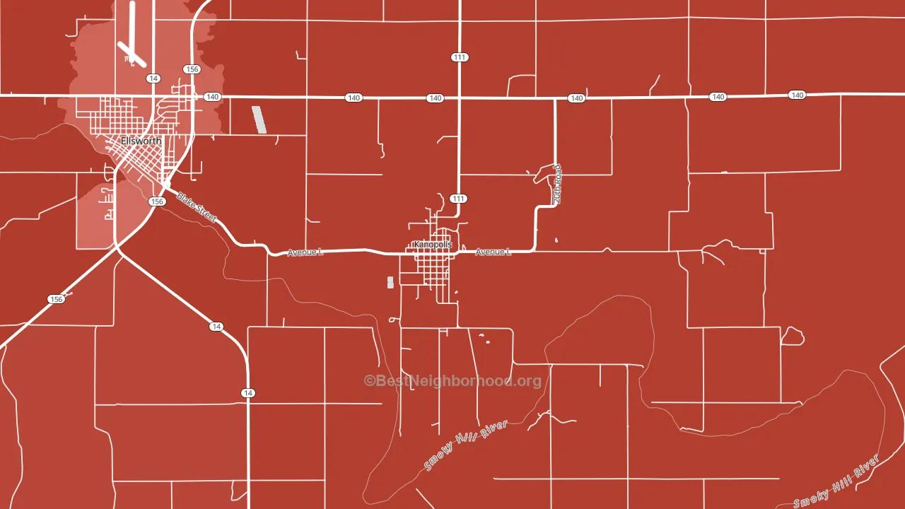 67454, KS block-group political-lean map