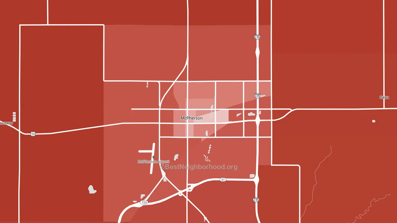67460, KS block-group political-lean map