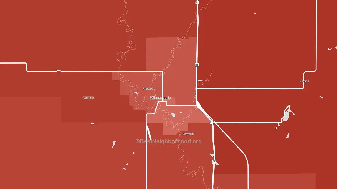 67467, KS block-group political-lean map