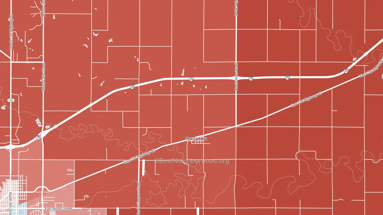 67470, KS block-group political-lean map