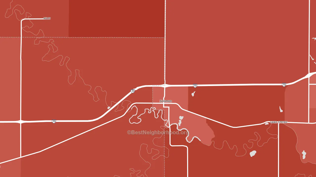 67480, KS block-group political-lean map