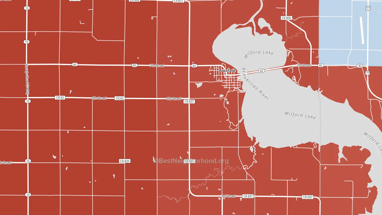 67487, KS block-group political-lean map