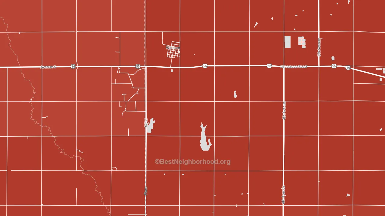 67491, KS block-group political-lean map