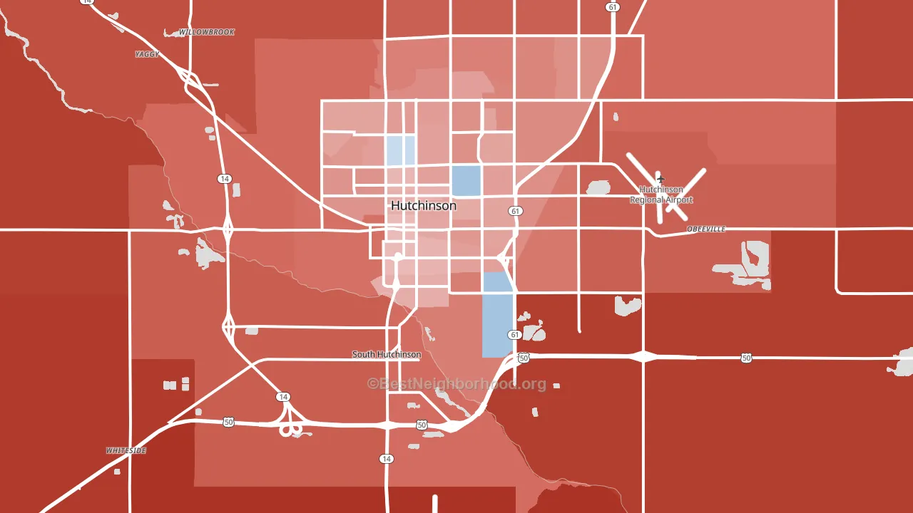 67501, KS block-group political-lean map