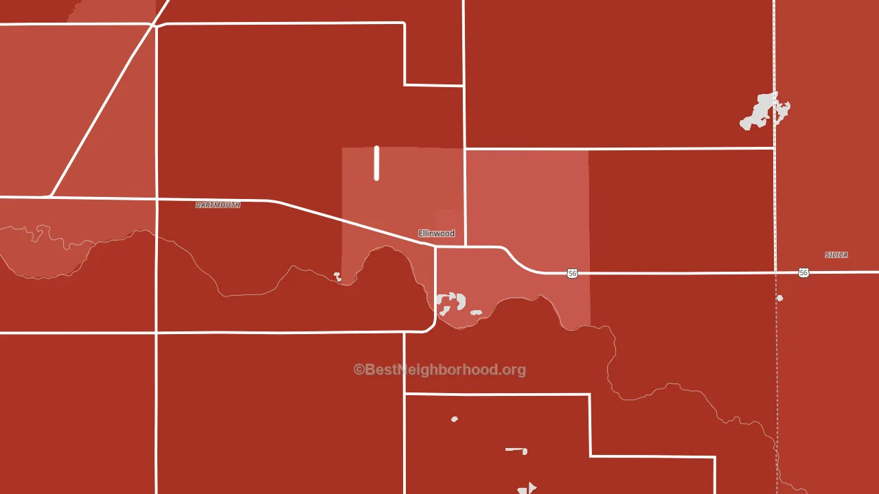 67526, KS block-group political-lean map