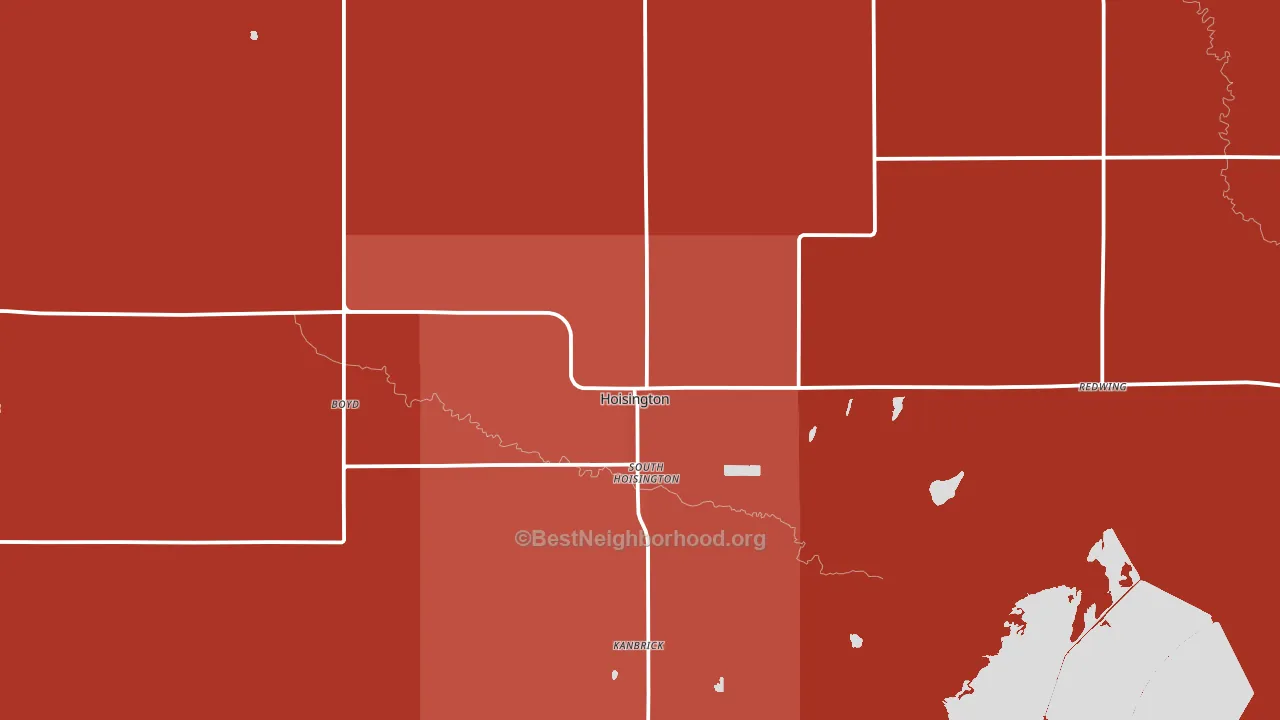 67544, KS block-group political-lean map