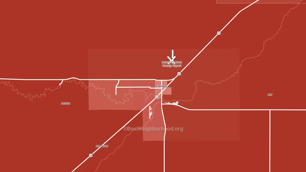 67550, KS block-group political-lean map