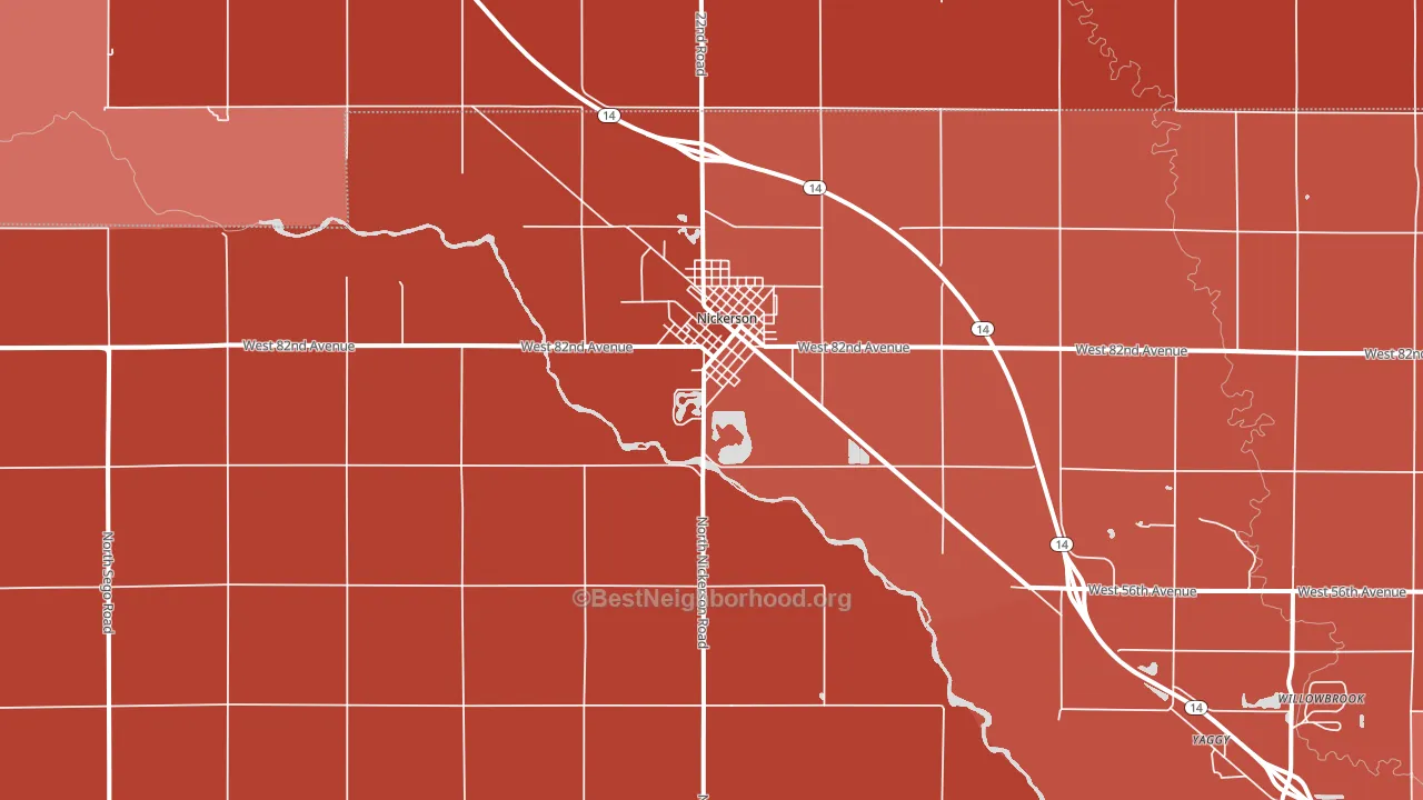 67561, KS block-group political-lean map