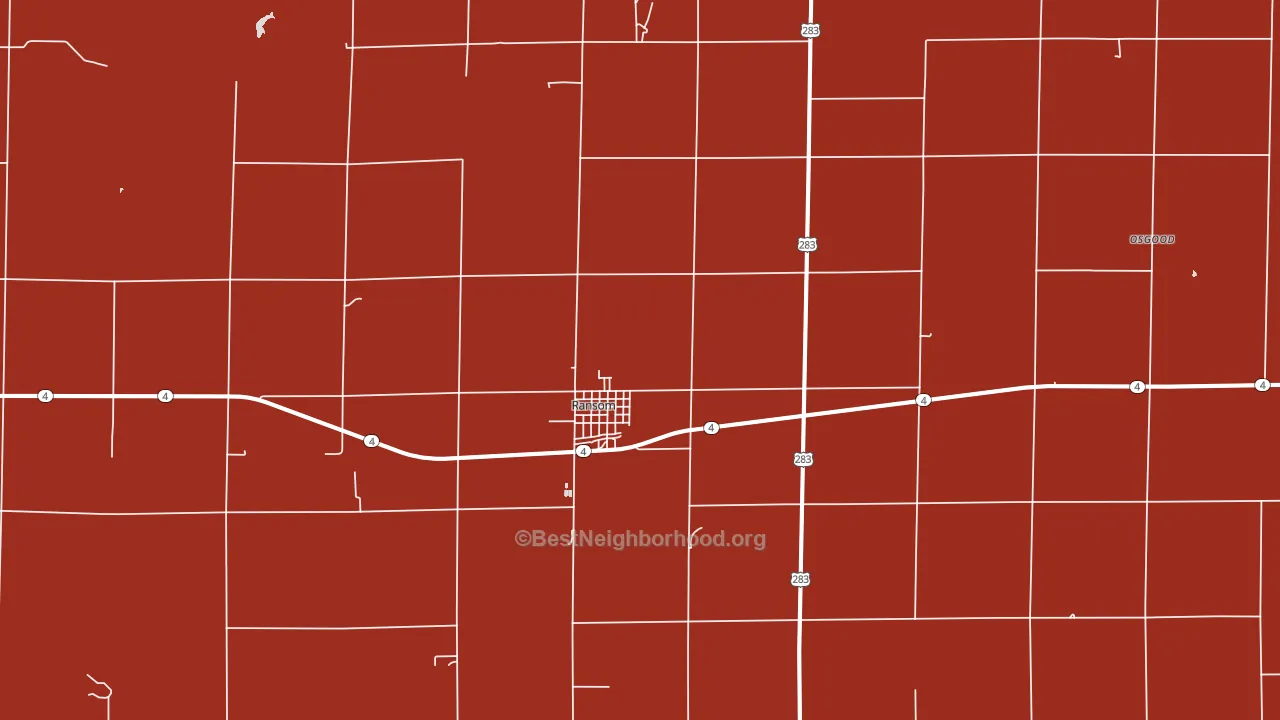 67572, KS block-group political-lean map