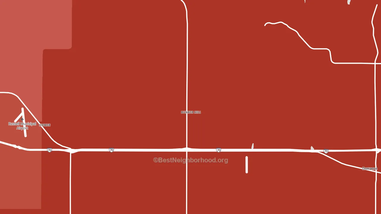 67626, KS block-group political-lean map