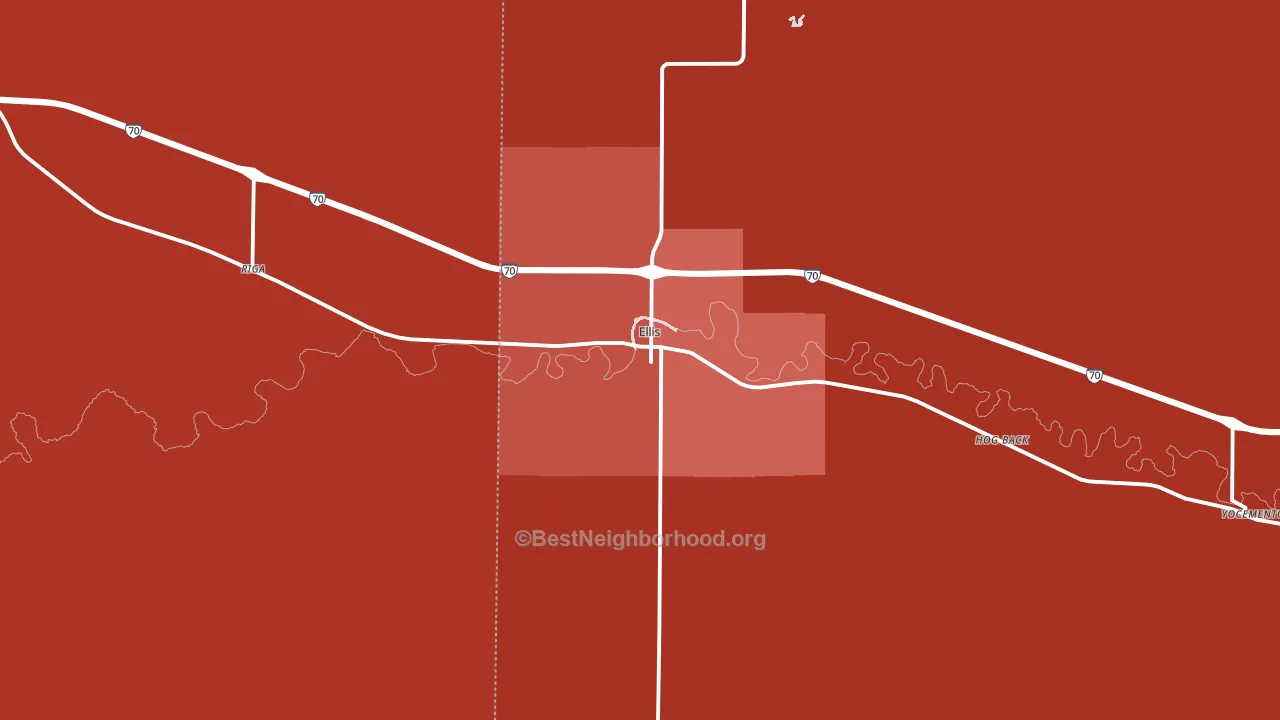 67637, KS block-group political-lean map