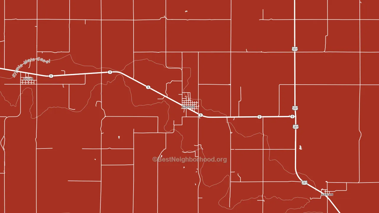 67638, KS block-group political-lean map