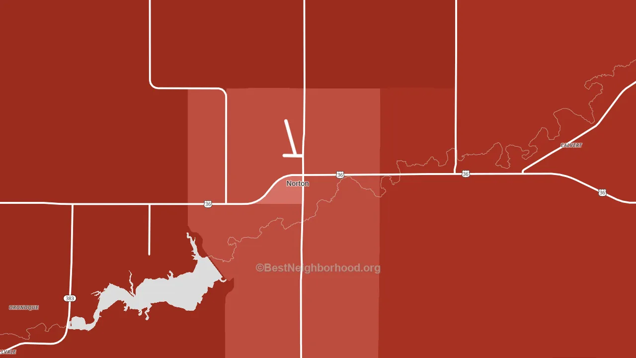 67654, KS block-group political-lean map