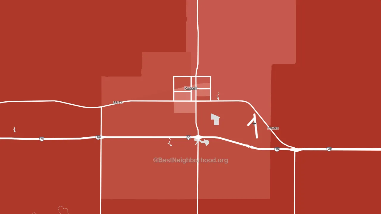 67665, KS block-group political-lean map