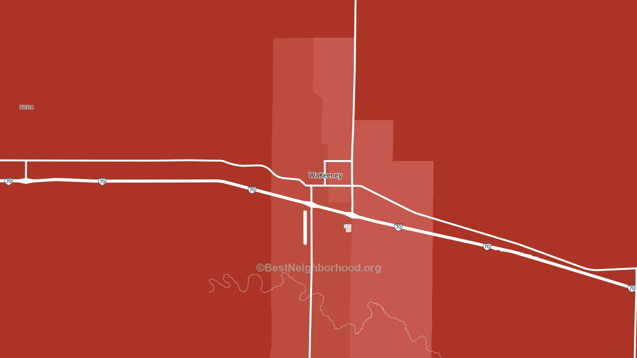 67672, KS block-group political-lean map