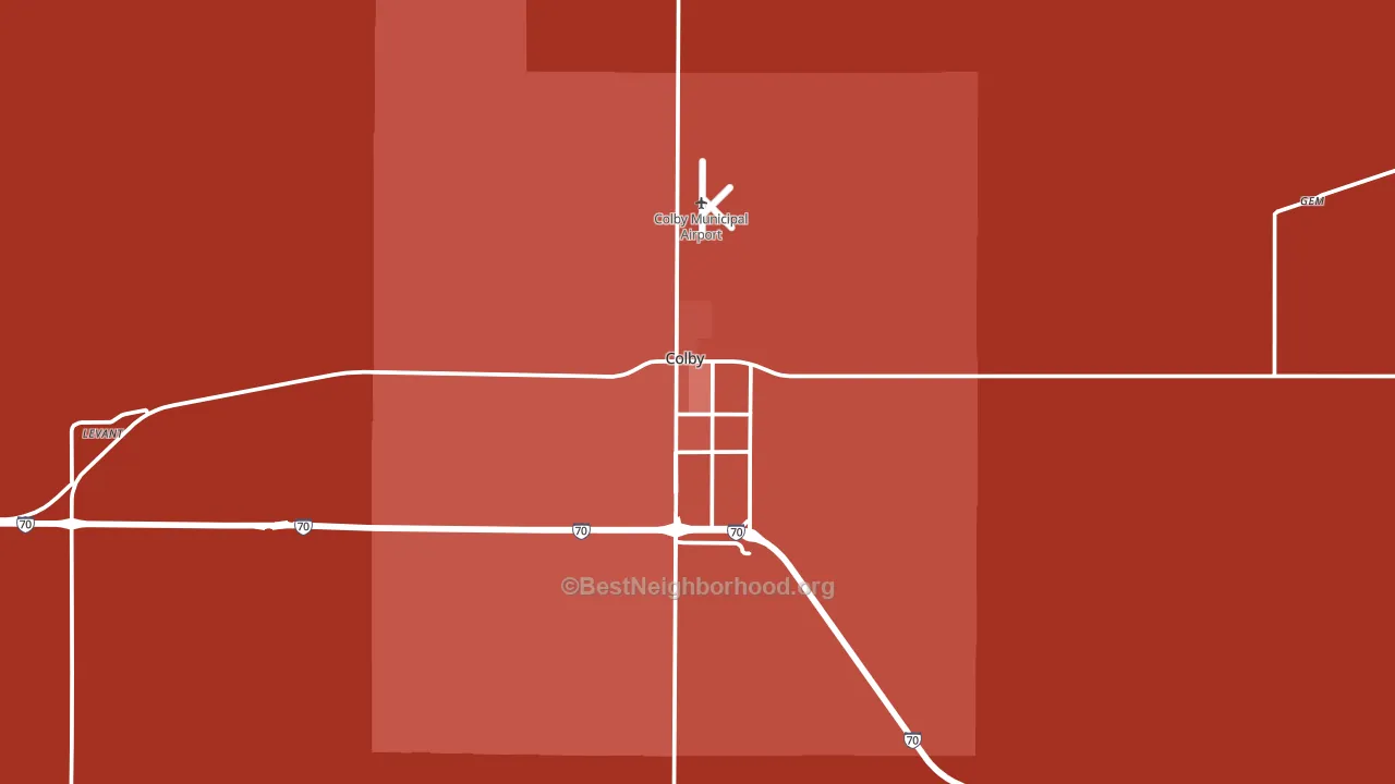 67701, KS block-group political-lean map