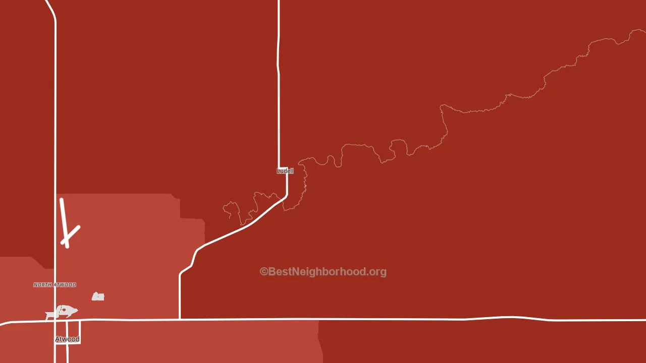 67744, KS block-group political-lean map