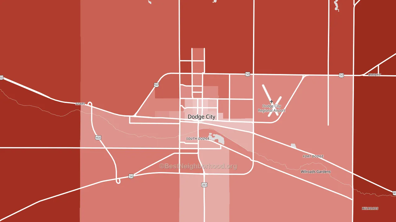67801, KS block-group political-lean map
