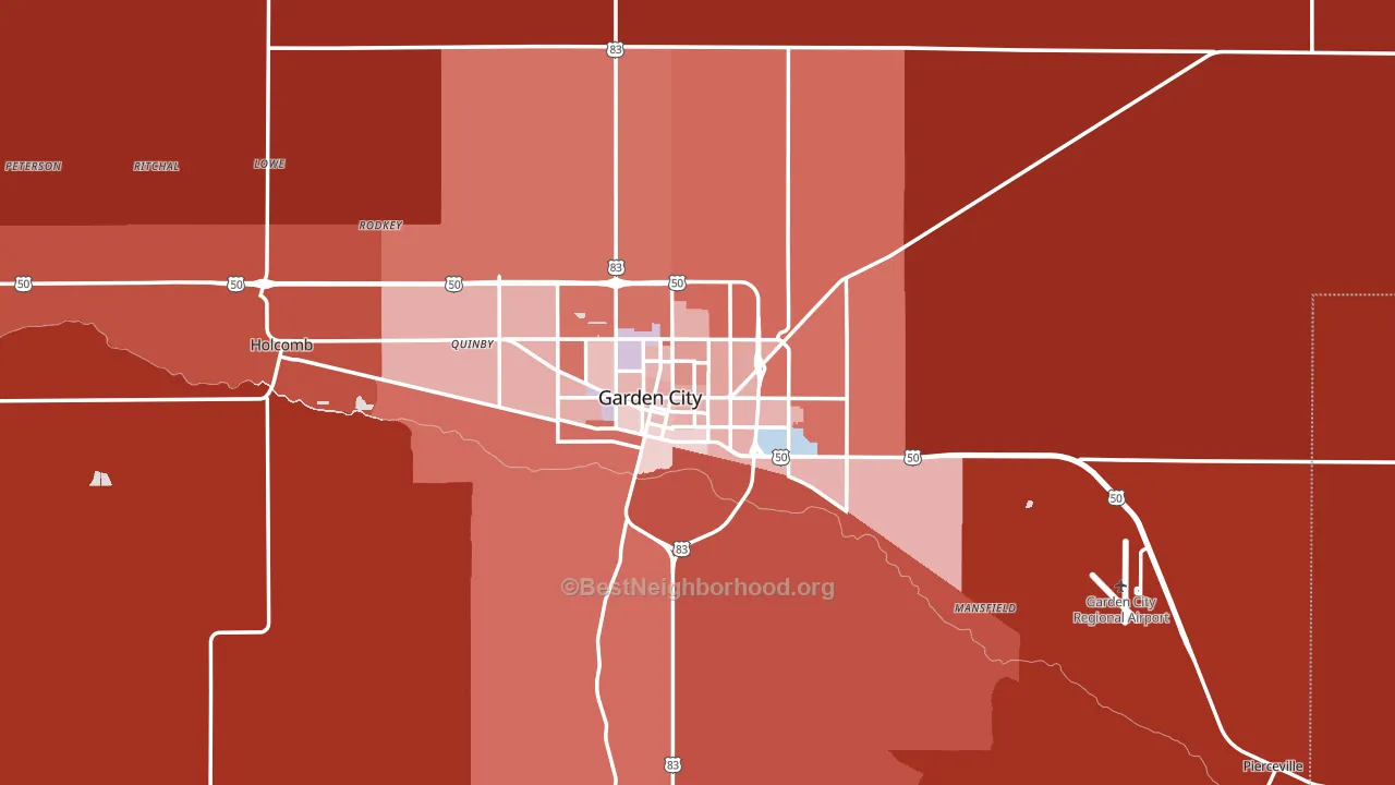 67846, KS block-group political-lean map