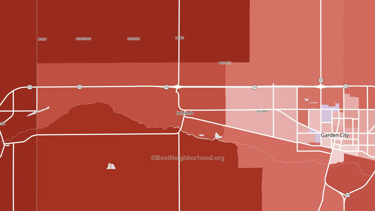 67851, KS block-group political-lean map