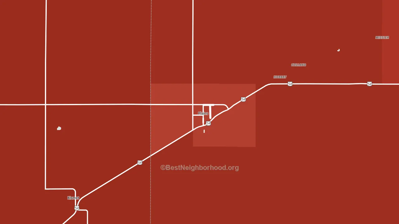 67869, KS block-group political-lean map