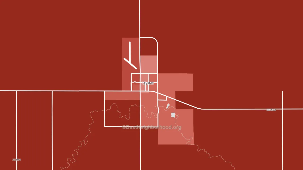 67880, KS block-group political-lean map