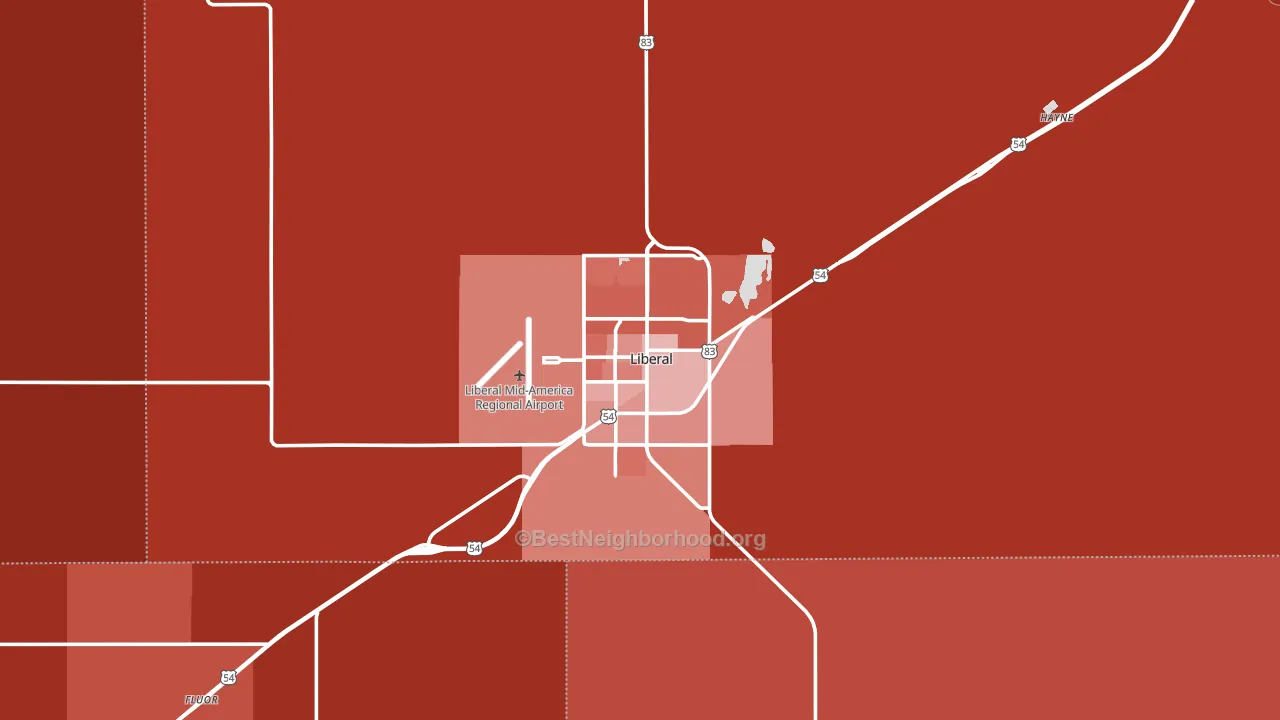 67901, KS block-group political-lean map